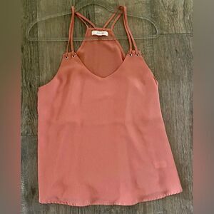Active USA women’s size large dark coral two strap sleeveless lightweight